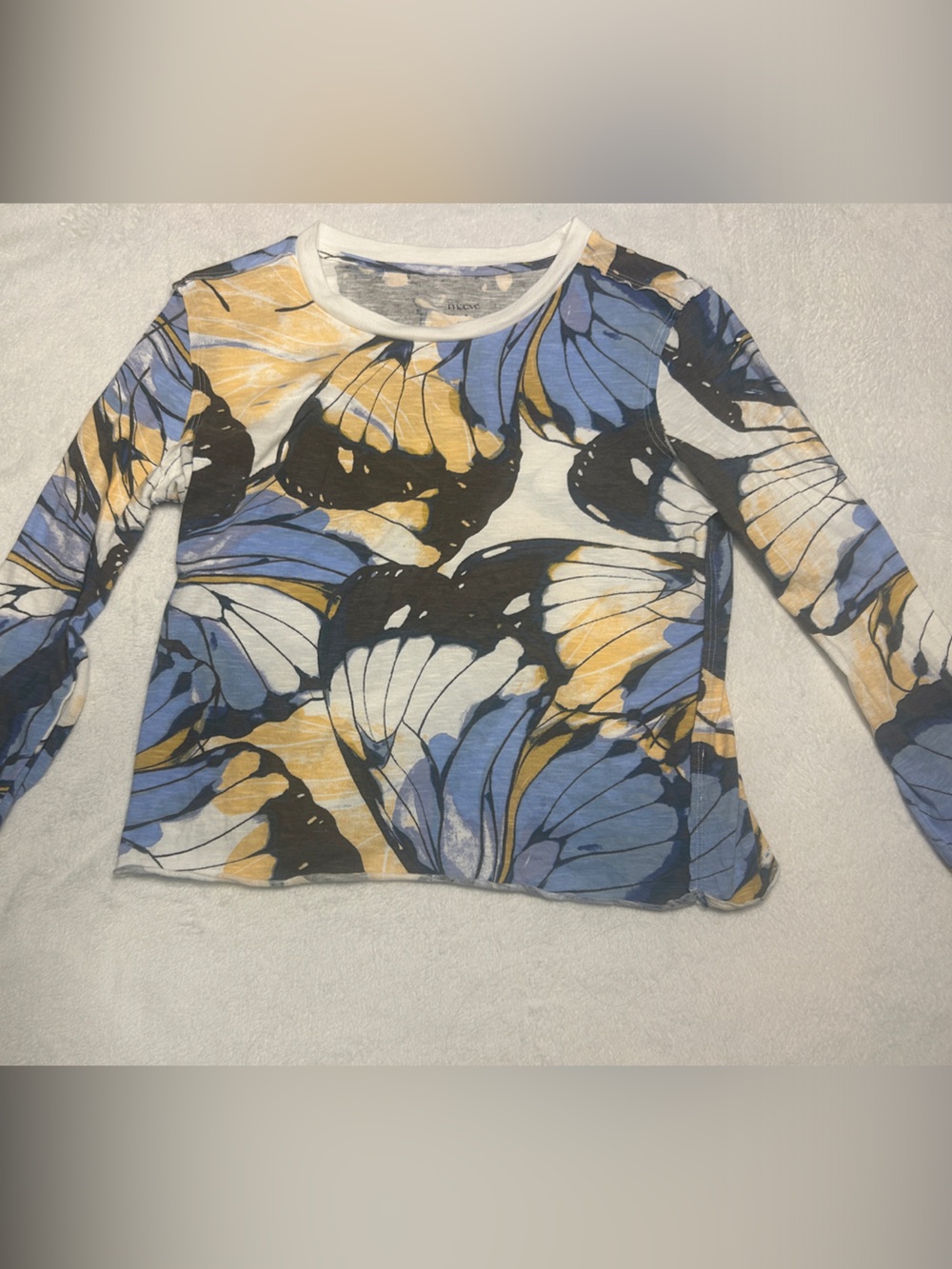 Maeve Anthropologie Caitlin Boxy Tee
Long Sleeve Butterfly Print-S
